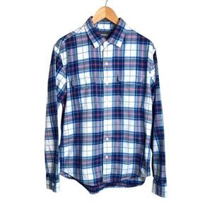 BONOBOS Flannel Shirt 100% Cotton Button Down Plaid Print Men's Large